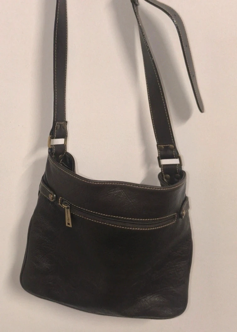 Bolsa transversal Lancaster Paris em couro genuíno marrom Made in France – photo 3